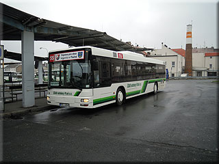 Autobus MAN A20 s RZ 5P2 4304 ve skute�n� velikosti na CAN v Plzni