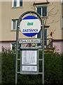 Ozna�n�k zast�vky �SAD autobusy Plze�